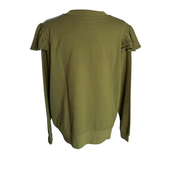 Time and Tru Women's Size XL (16/18) Ruffle Shoulder Sweatshirt Time & Tru NWT - Picture 5 of 8